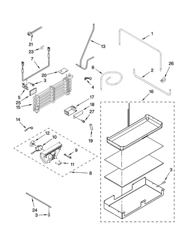 Lower unit and tube parts