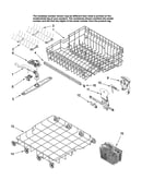 Middle and lower rack parts