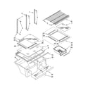 Maytag MTB1954EEB01 shelf parts diagram