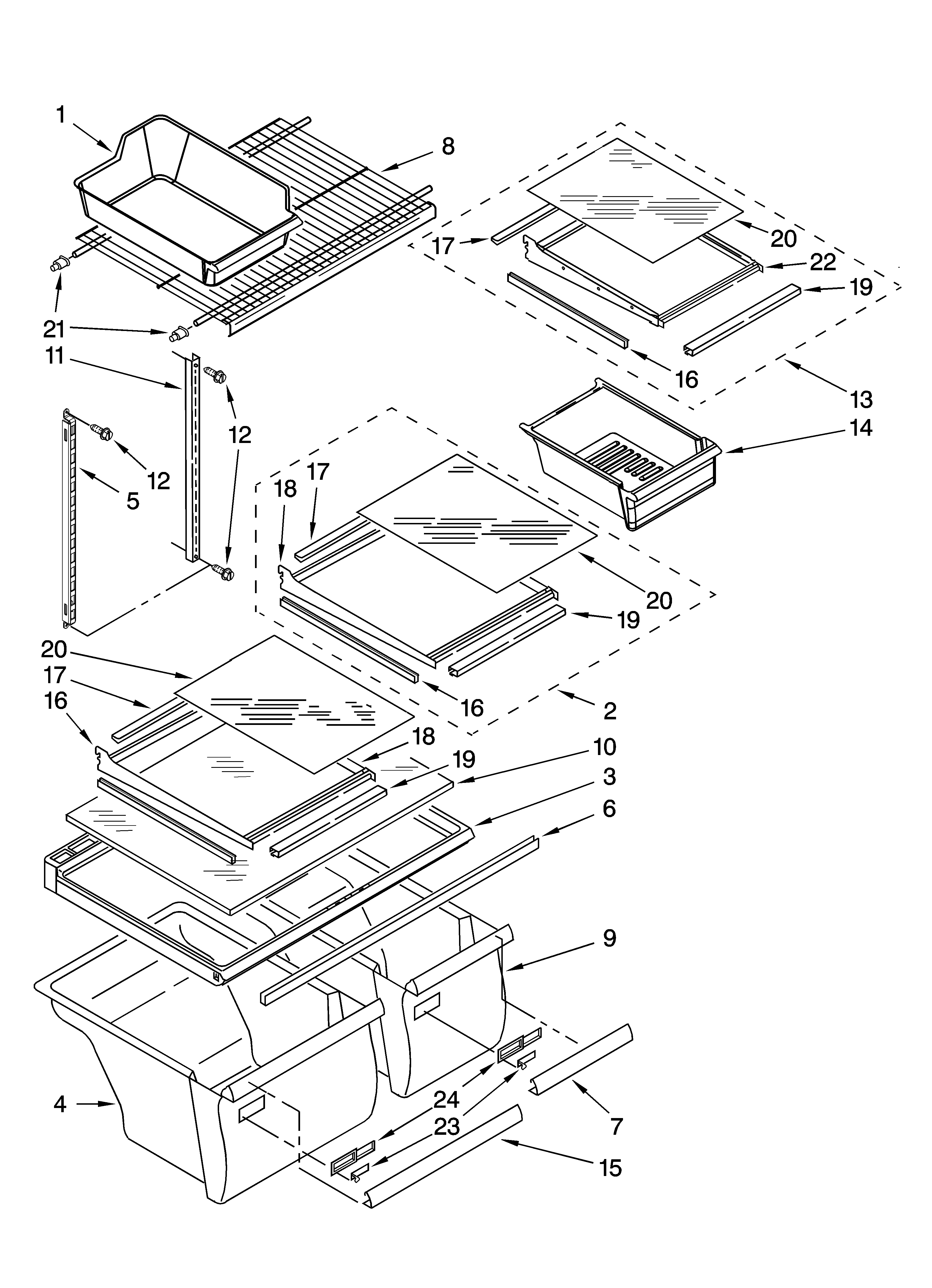 Shelf parts