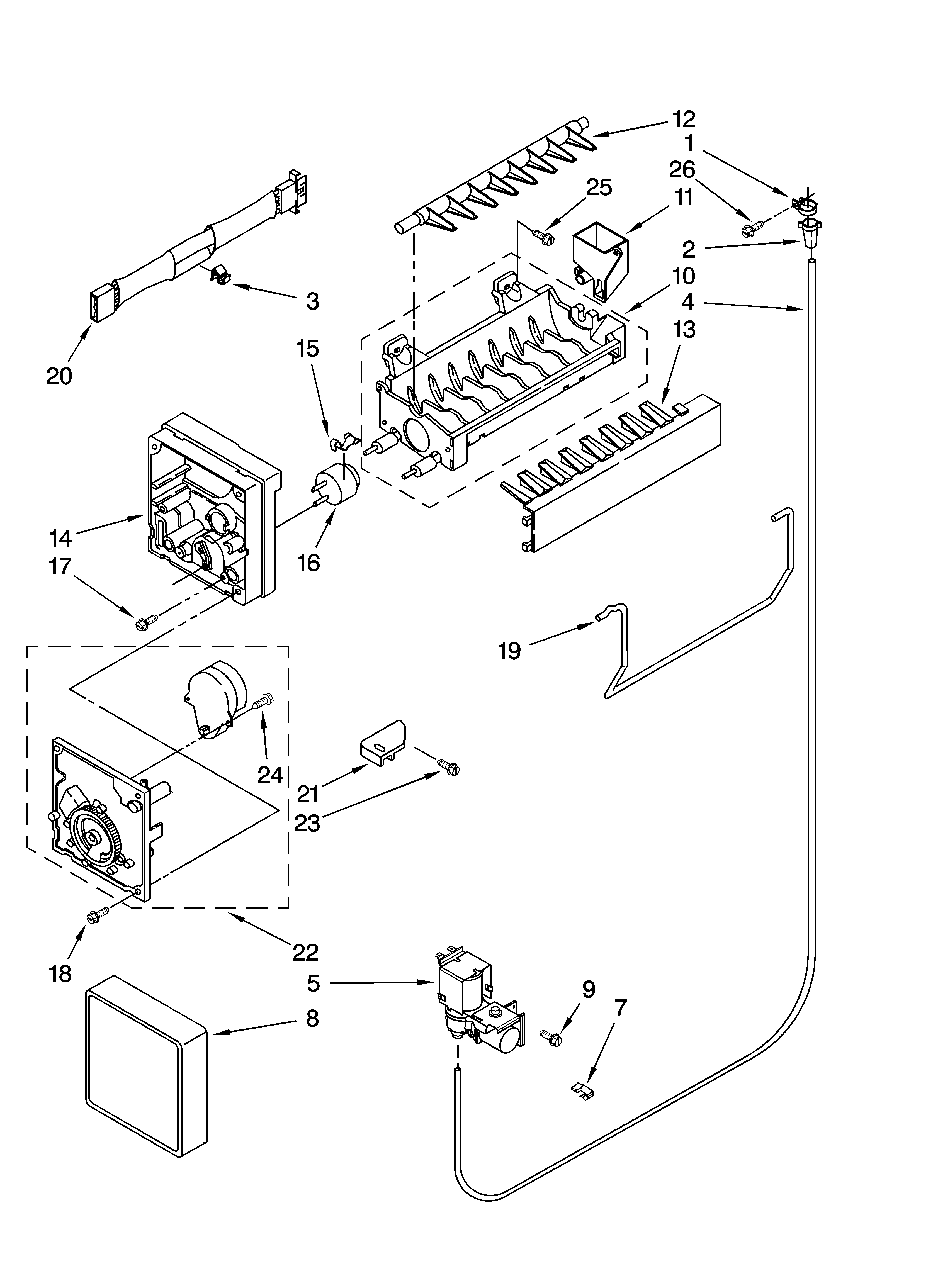 Icemaker parts, optional parts