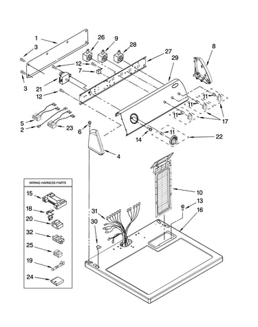 Top and console parts