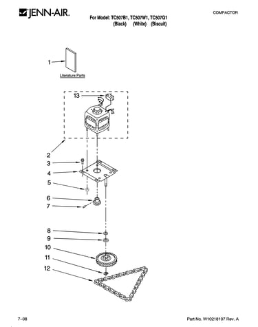 Motor and drive parts