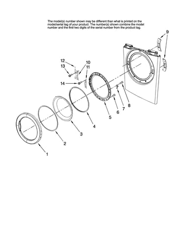 Door parts, optional parts (not included)