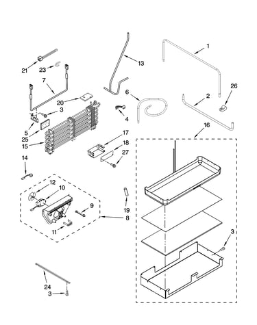 Lower unit and tube parts