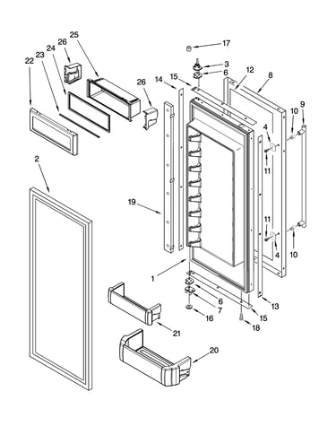Refrigerator door parts