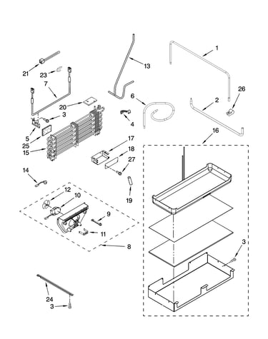 Lower unit and tube parts