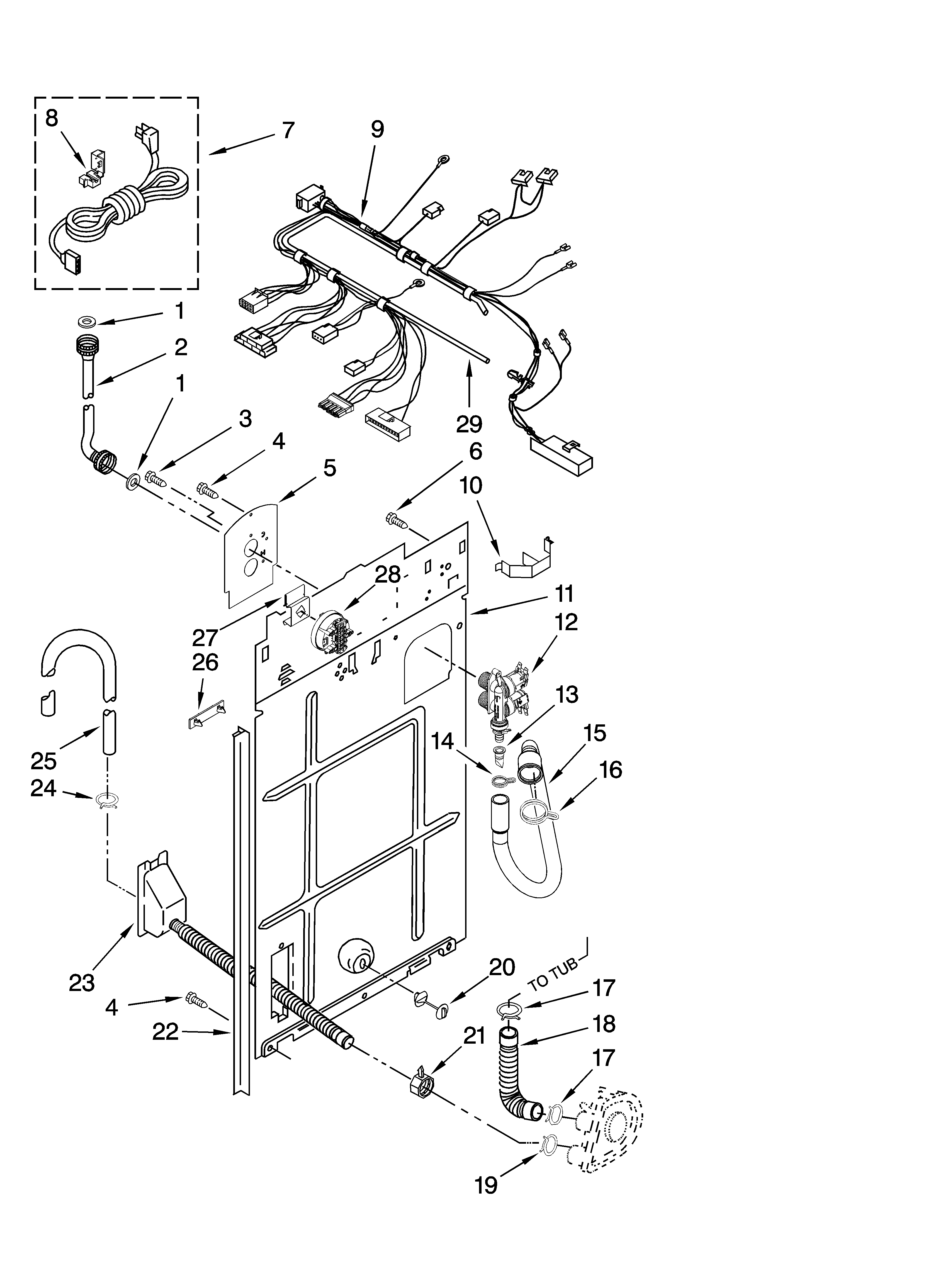 Rear panel parts
