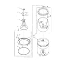 Maytag MAT14PDAWW0 agitator, basket and tub parts diagram