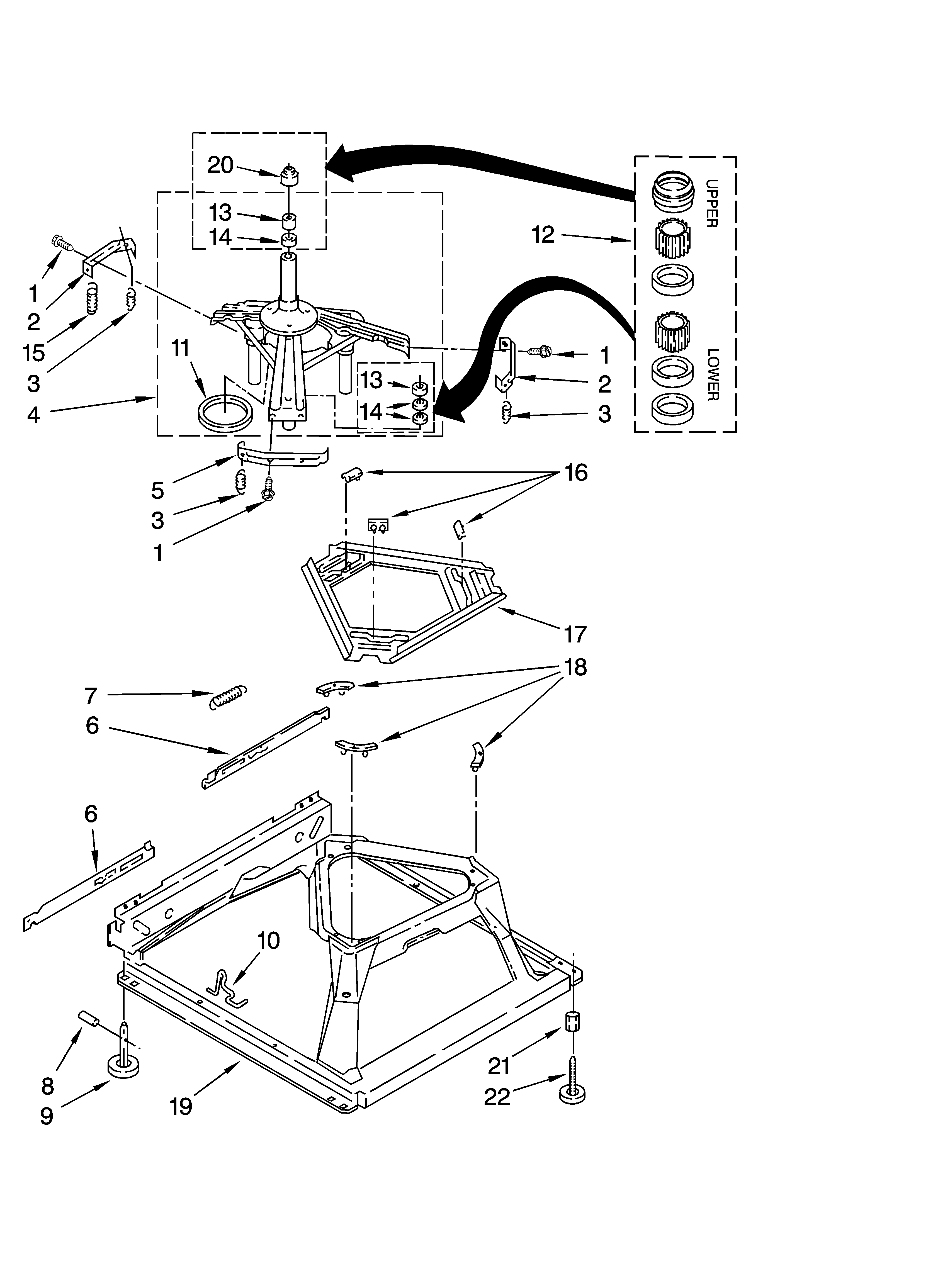 Machine base parts