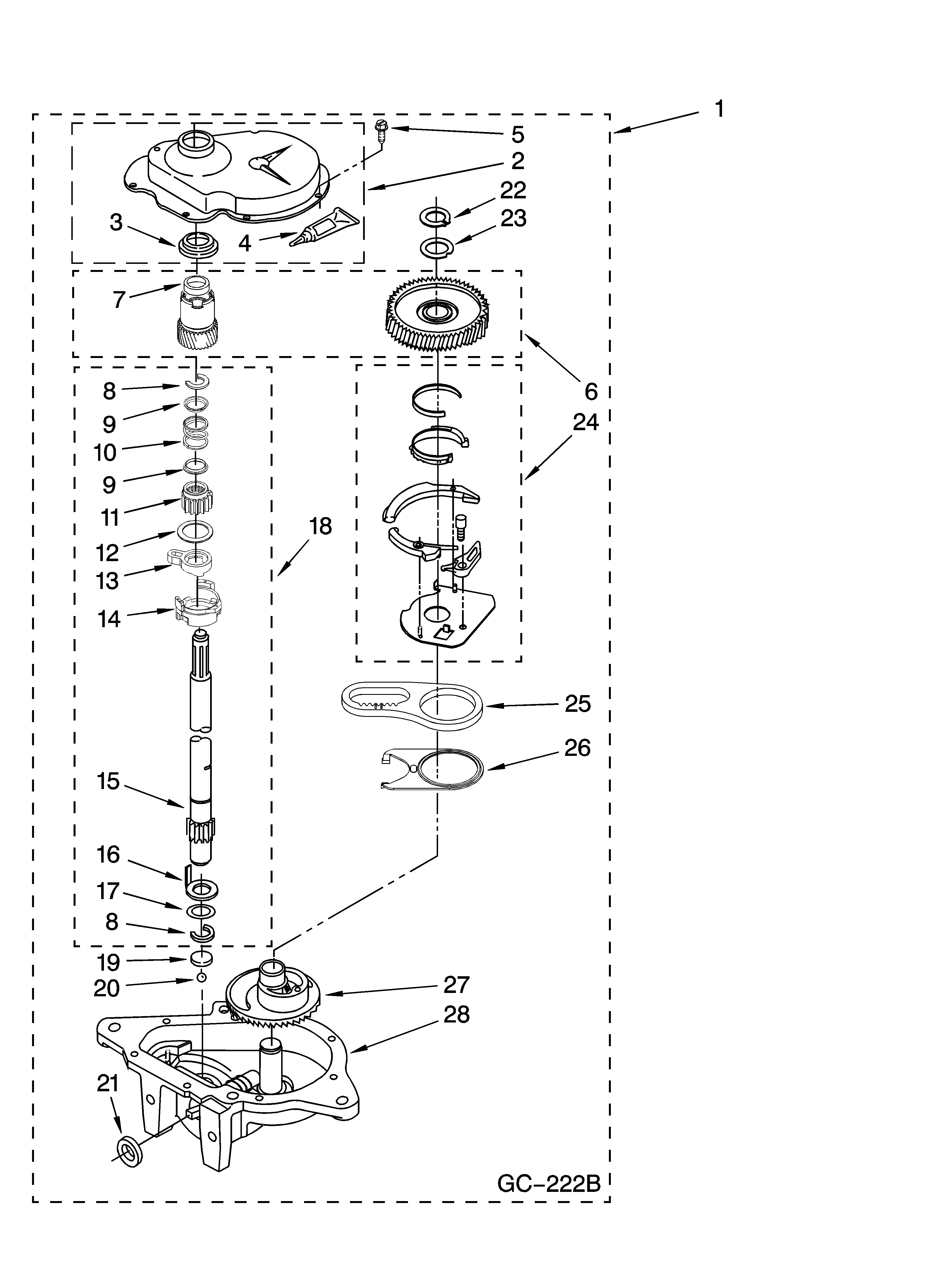 Gearcase parts