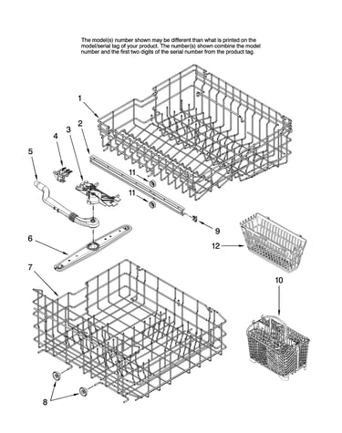 Upper and lower rack parts