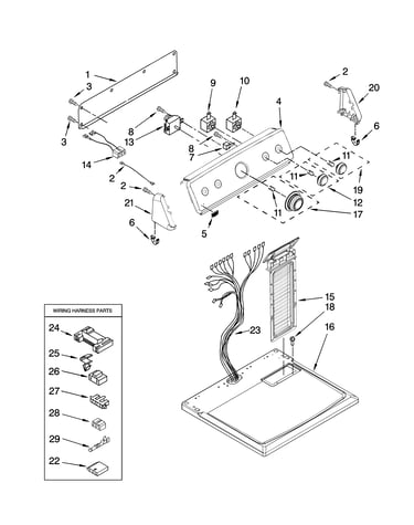 Top and console parts