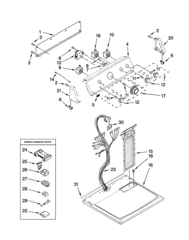 Top and console parts