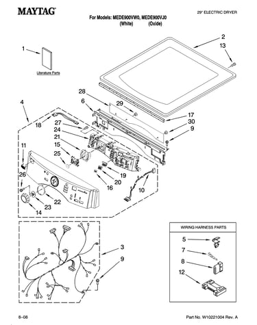 Top and console parts