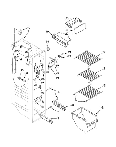Freezer liner parts