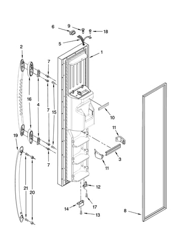 Freezer door parts