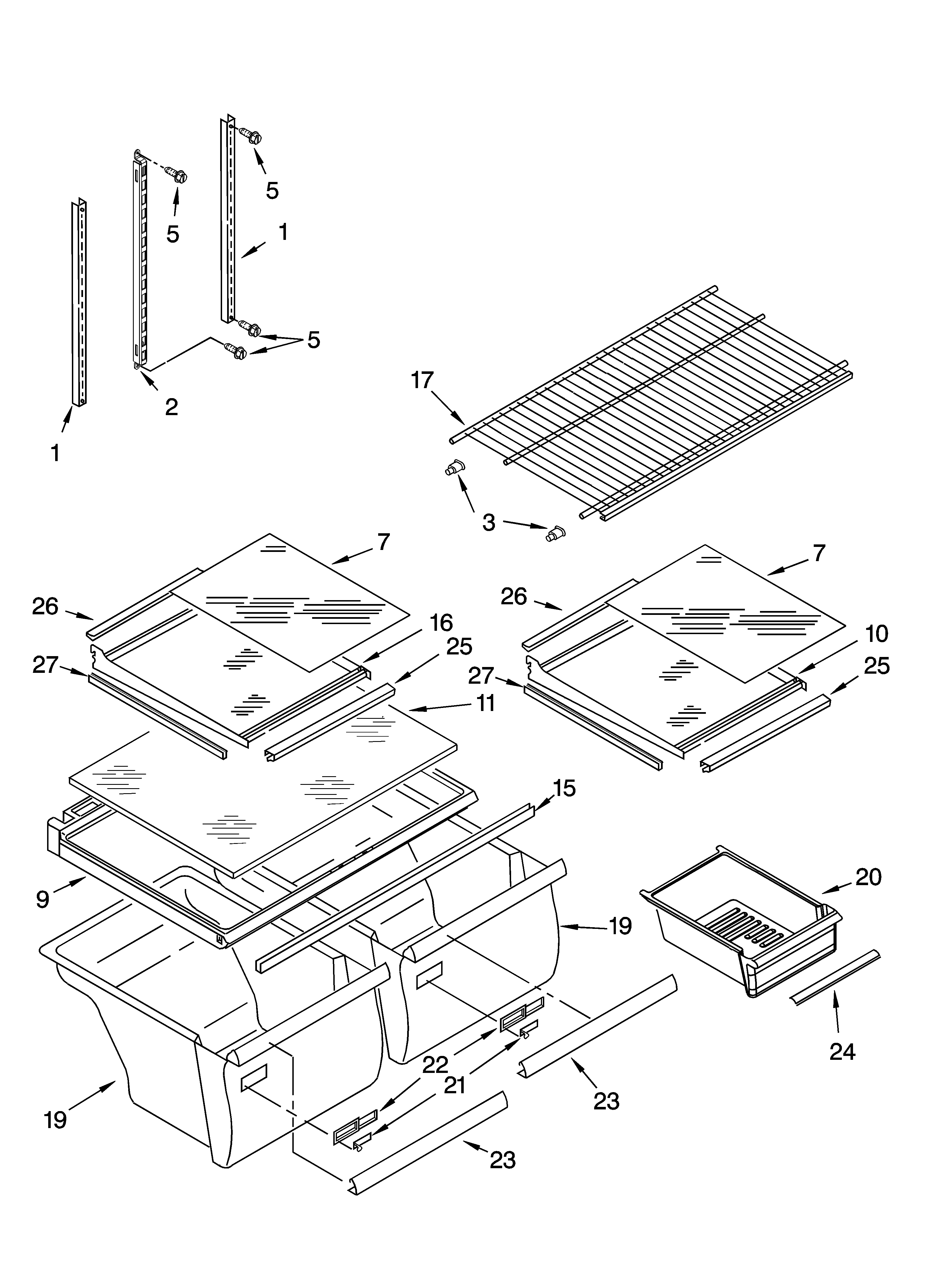 Shelf parts