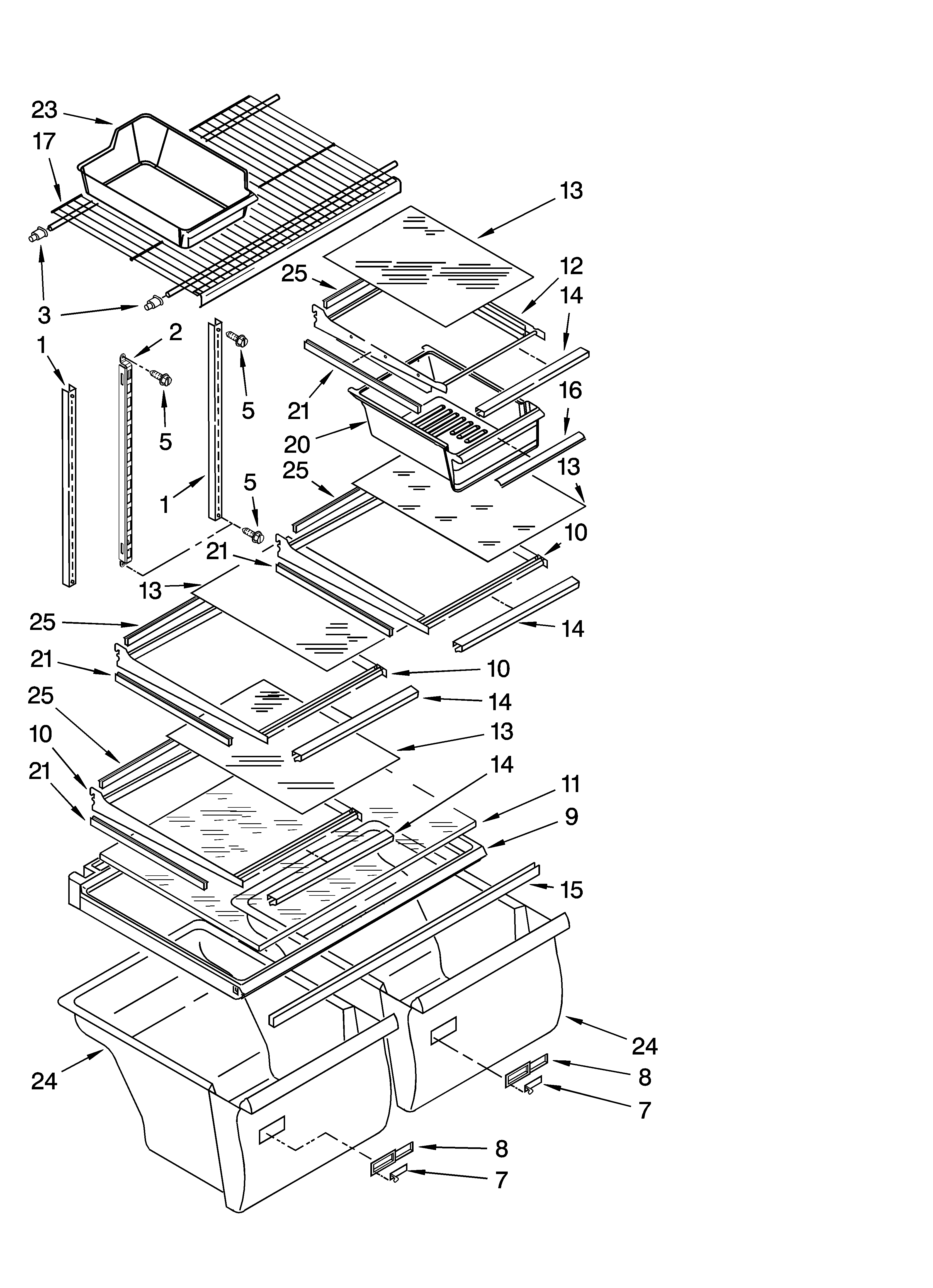 Shelf parts, optional parts