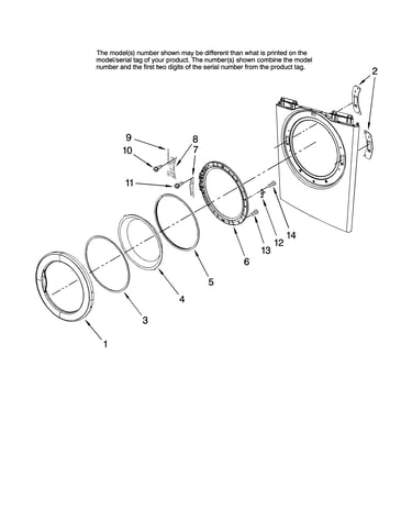 Door parts, optional parts (not included)