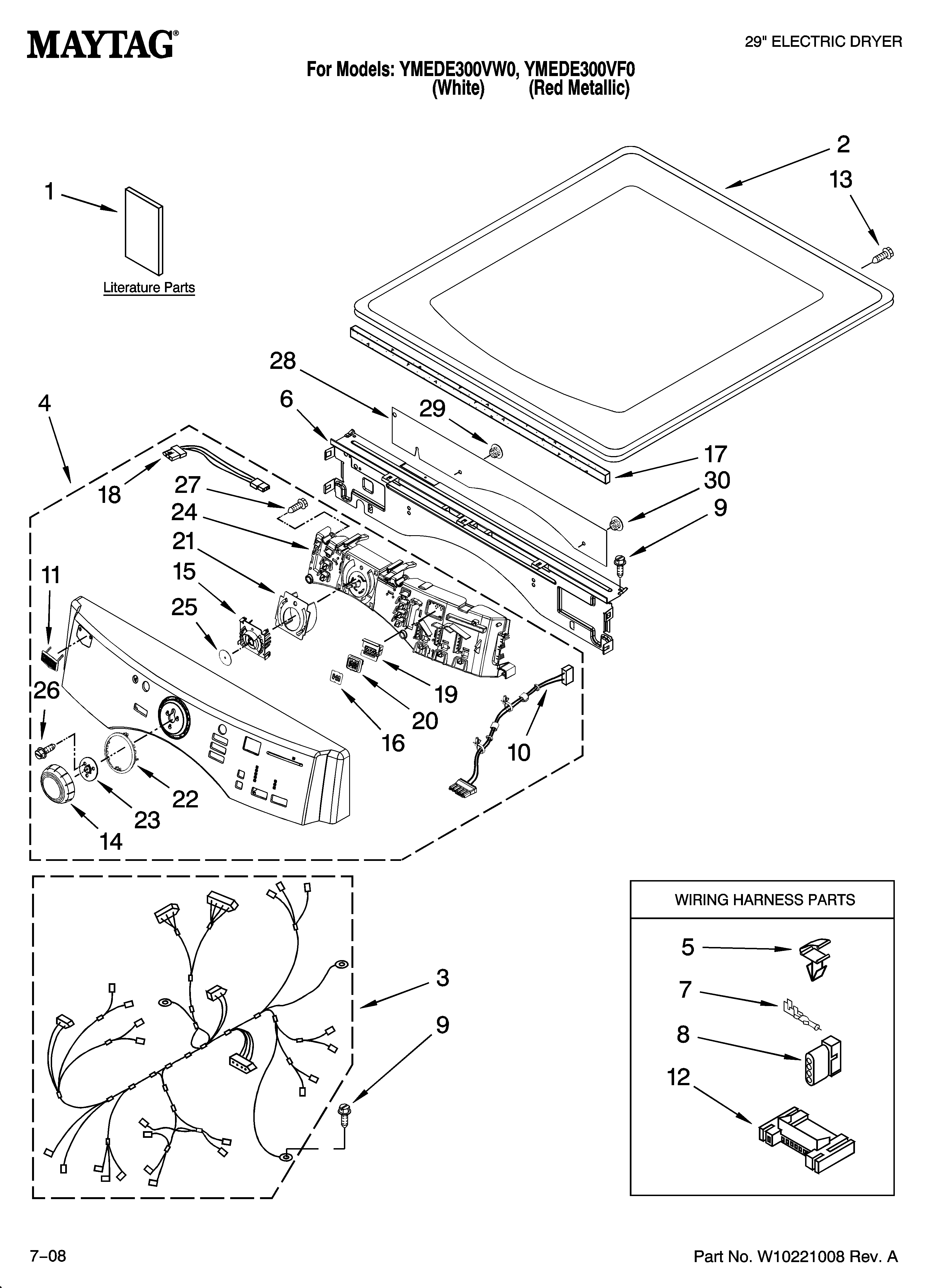 Top and console parts