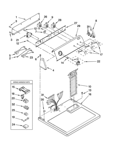 Top and console parts