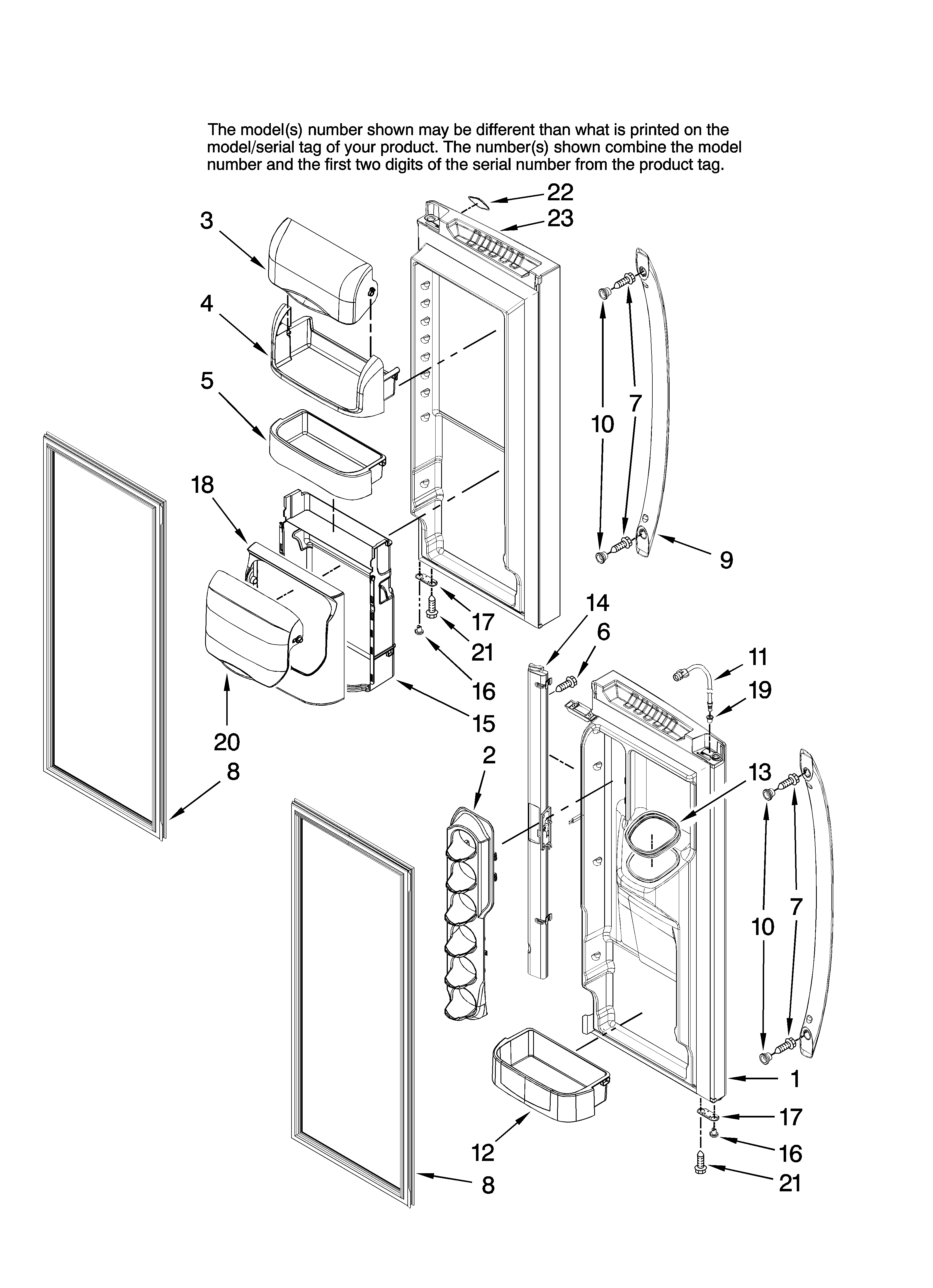 Refrigerator door parts