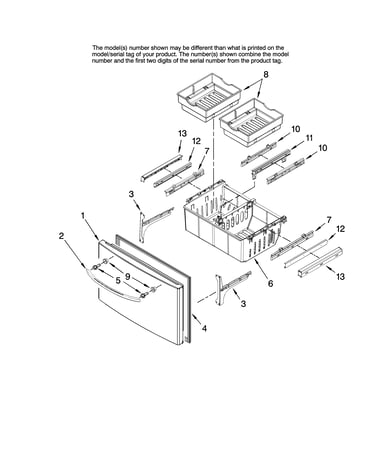 Freezer door parts