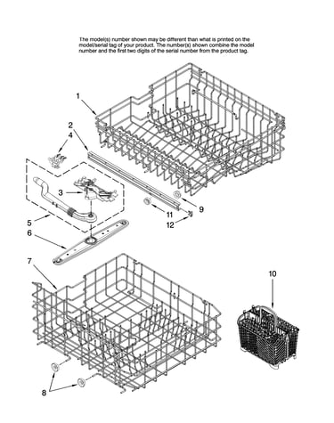 Upper and lower rack parts