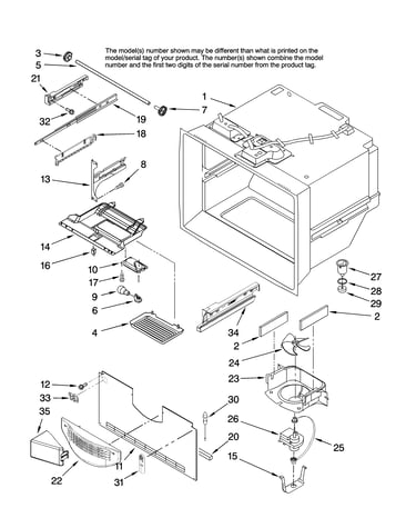 Freezer liner parts