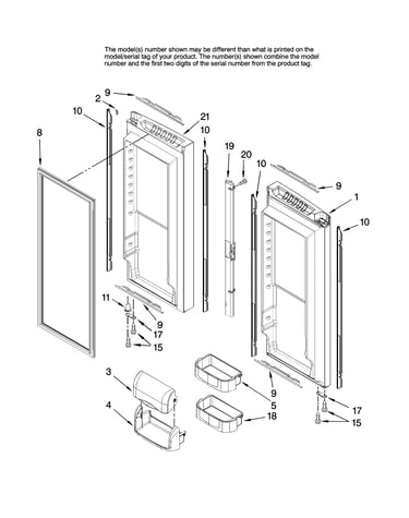 Refrigerator door parts