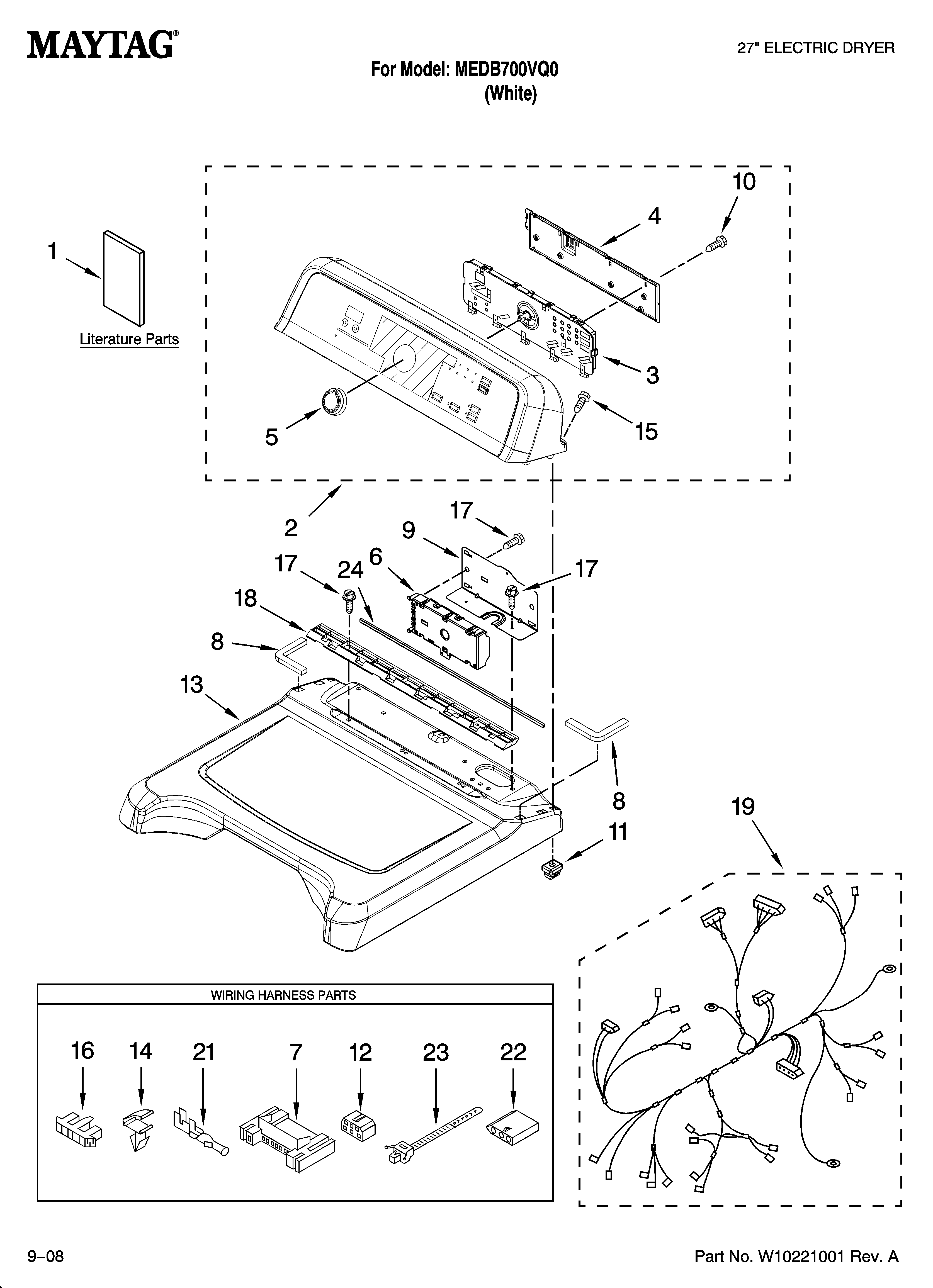Top and console parts