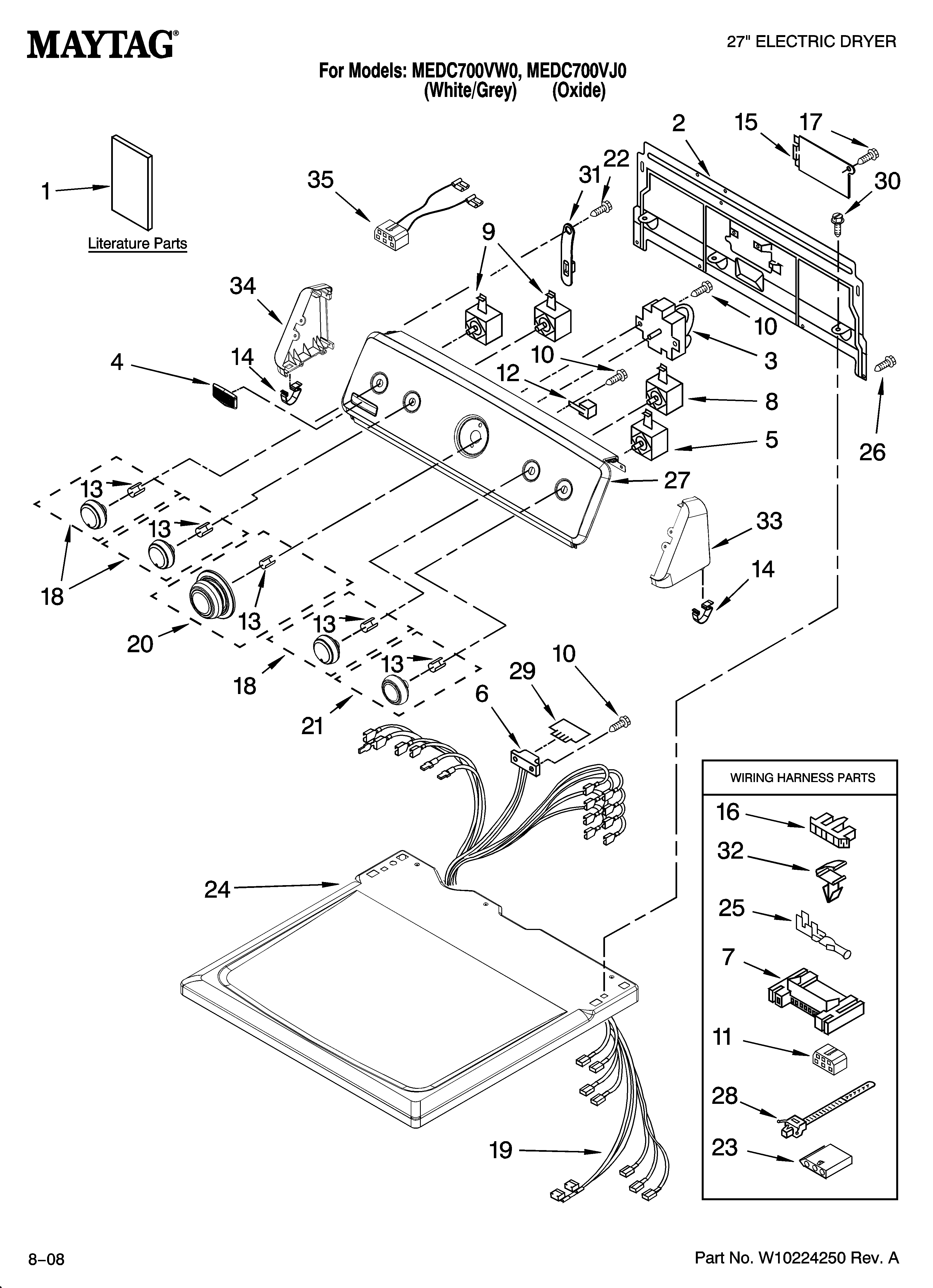 Top and console parts