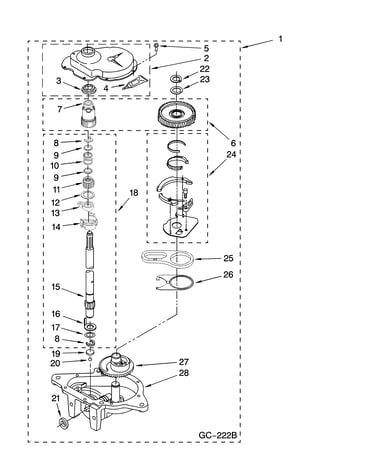 Gearcase parts, optional parts (not included)