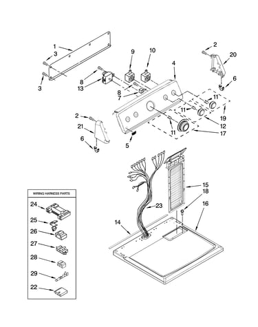 Top and console parts