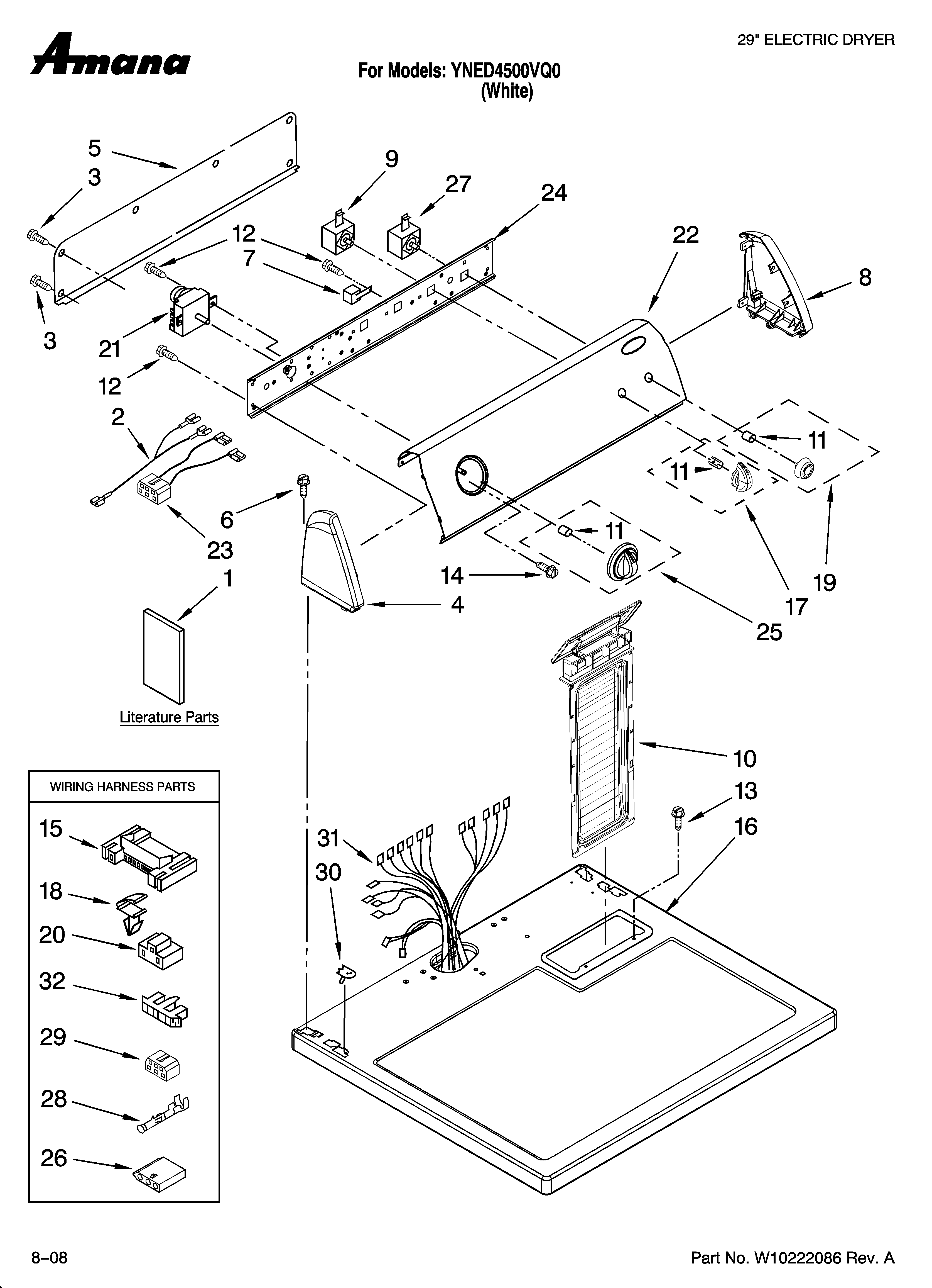 Top and console parts