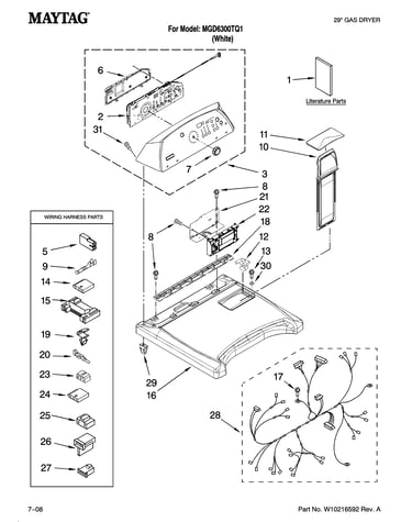 Top and console parts