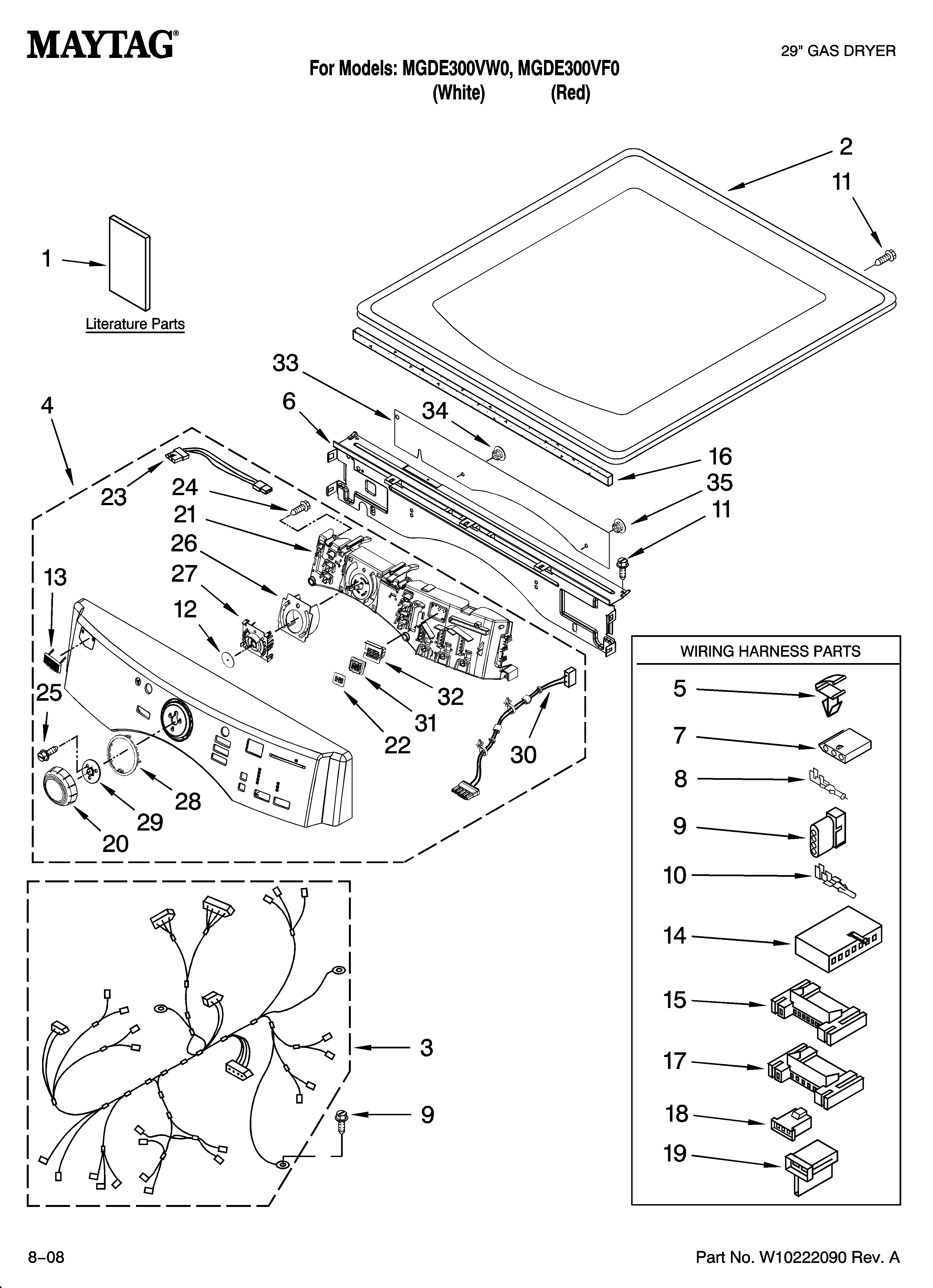 Top and console parts