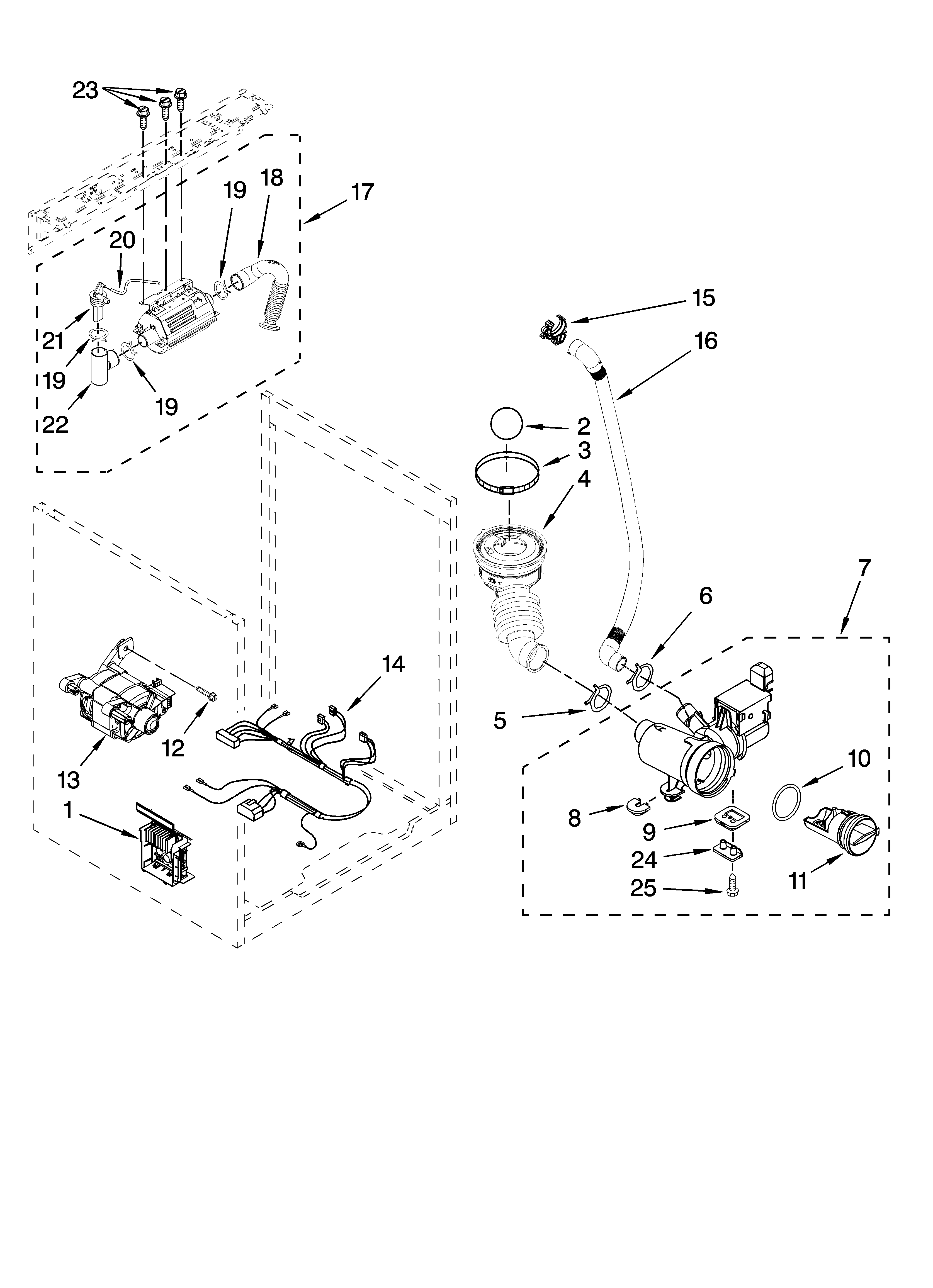 Steamer, pump and motor parts, optional parts (not inc