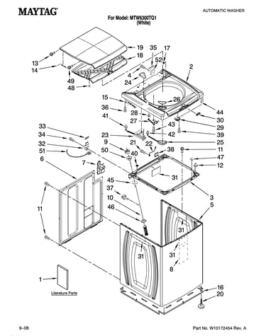 Top and cabinet parts