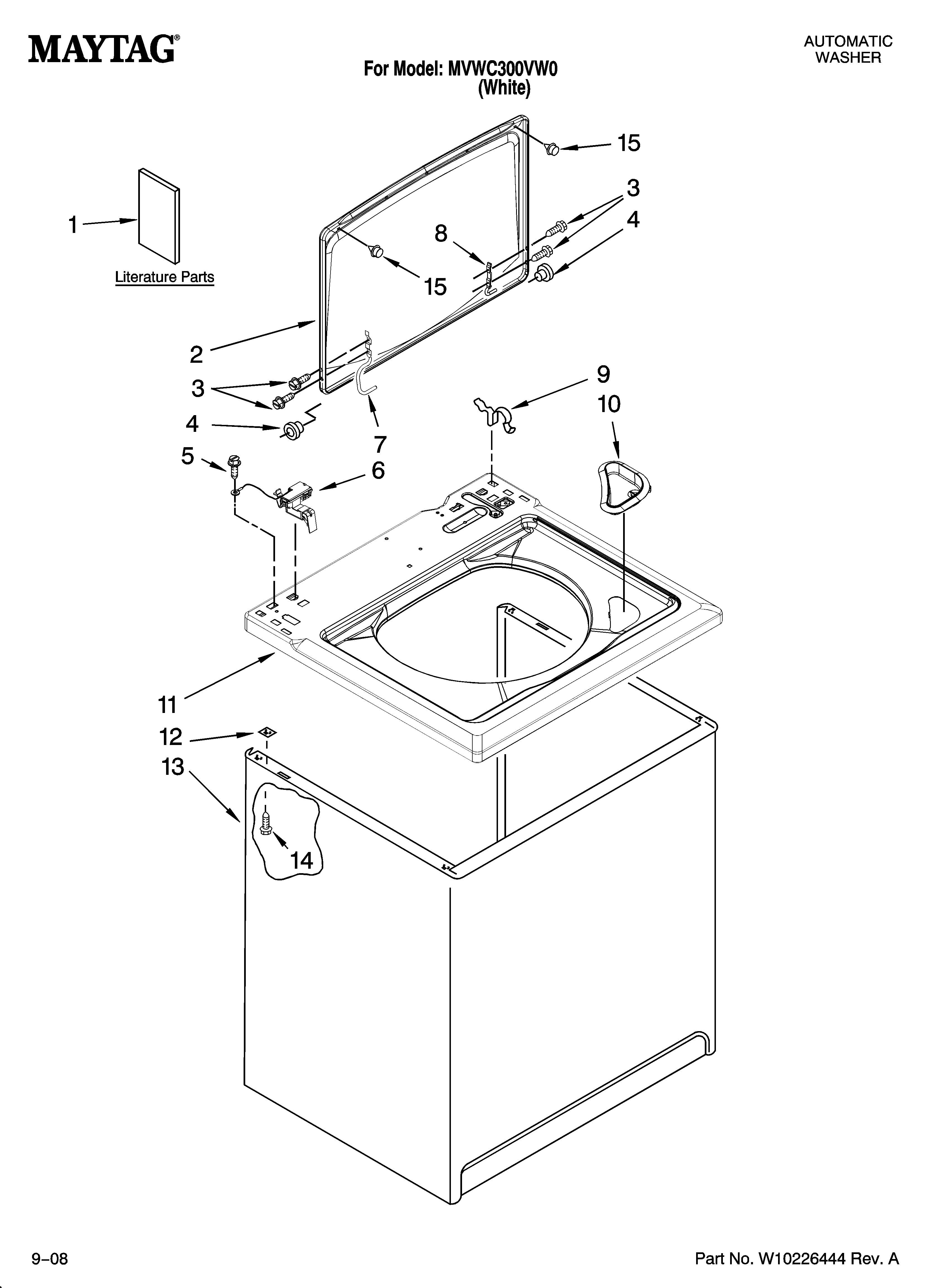 Top and cabinet parts