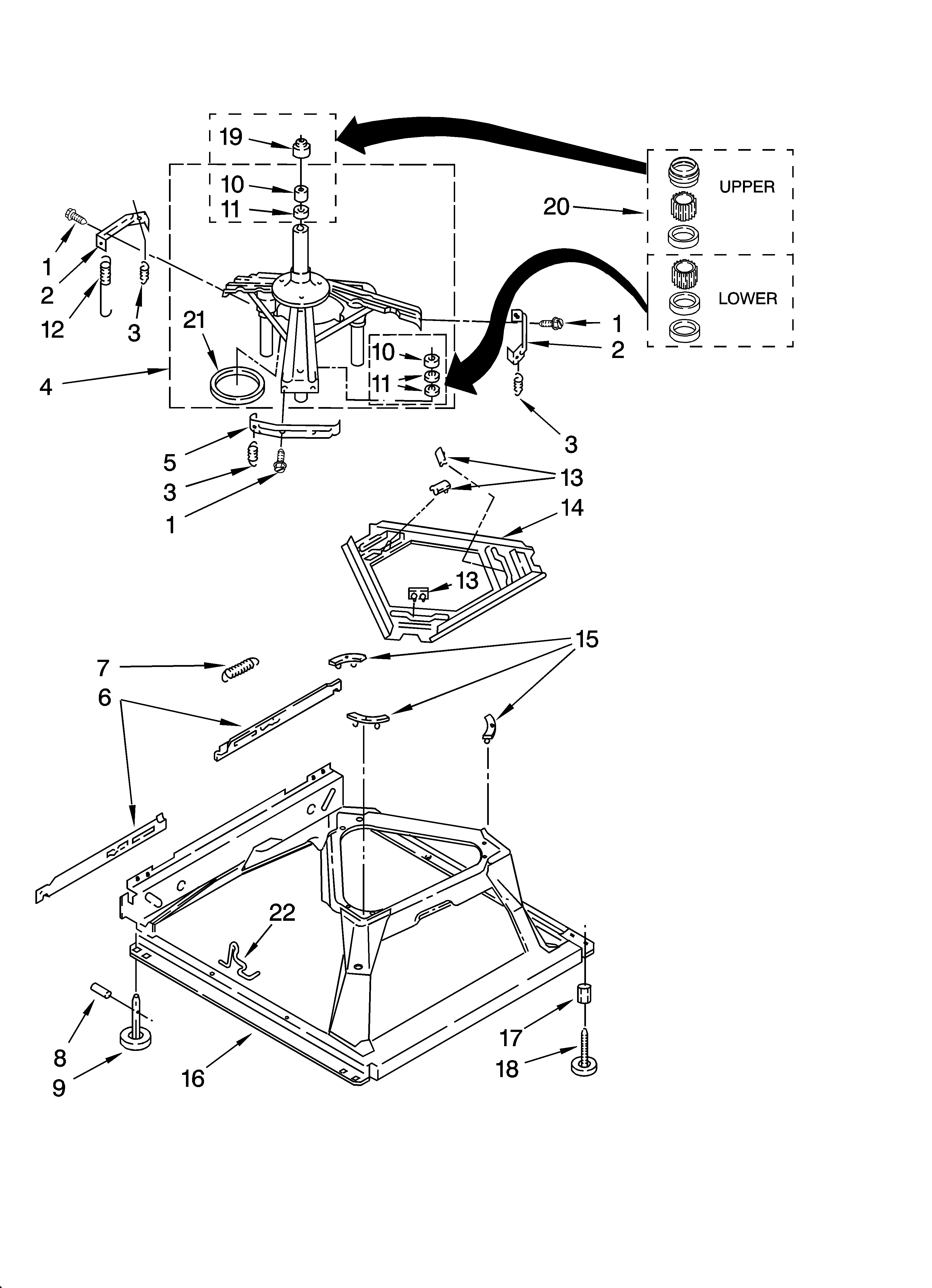 Machine base parts