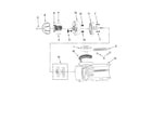 KitchenAid 4KPCG100PM1 motor housing and burr assembly parts diagram