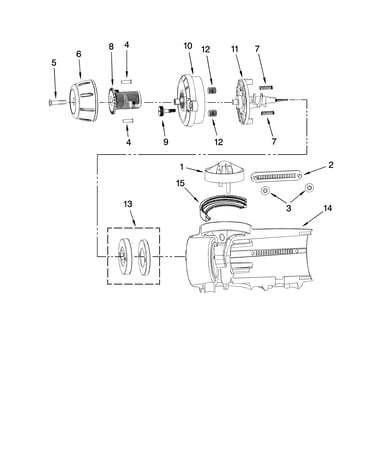 Motor housing and burr assembly parts