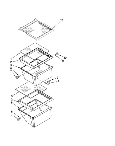 Refrigerator shelf parts