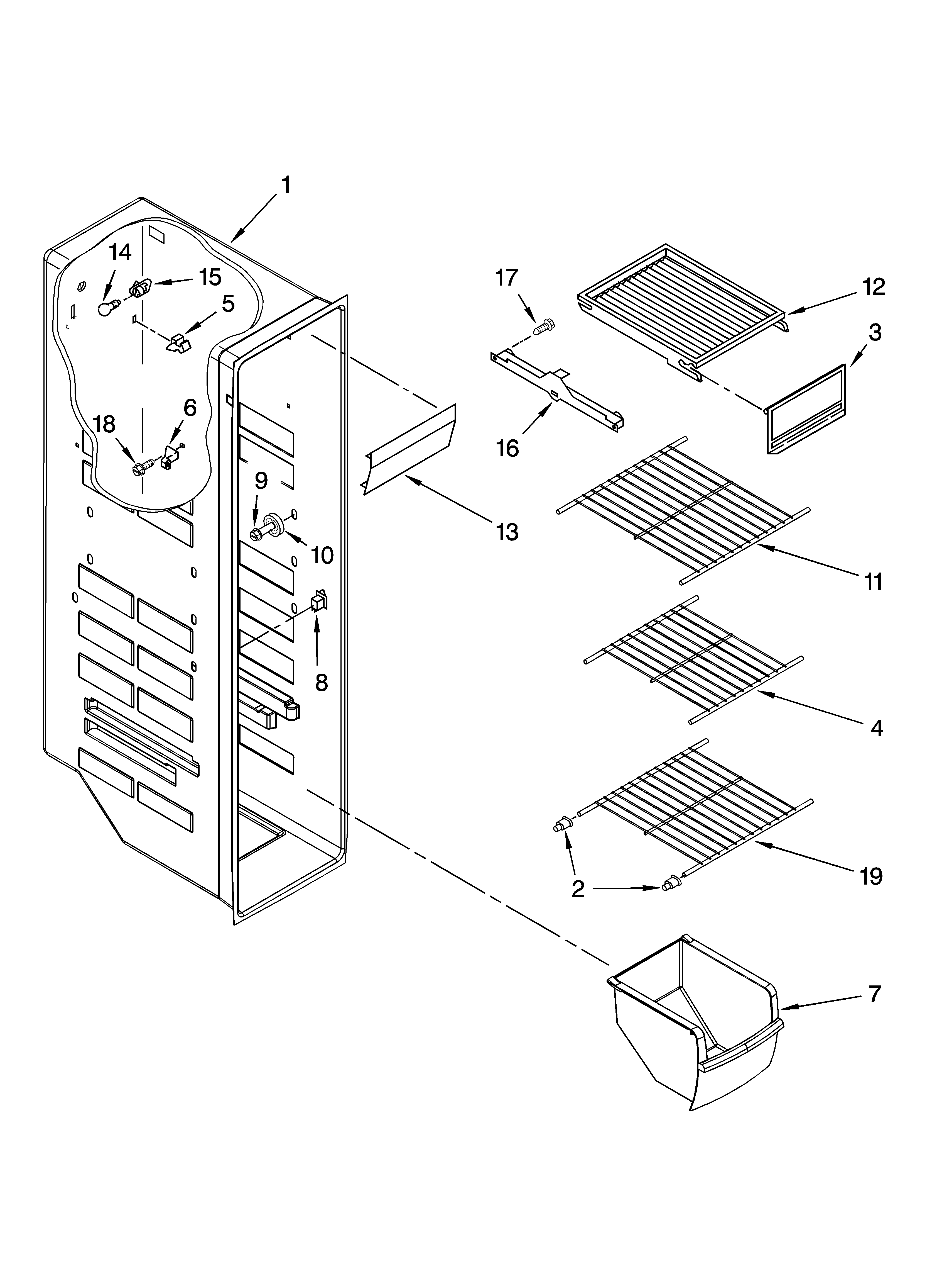 Freezer liner parts