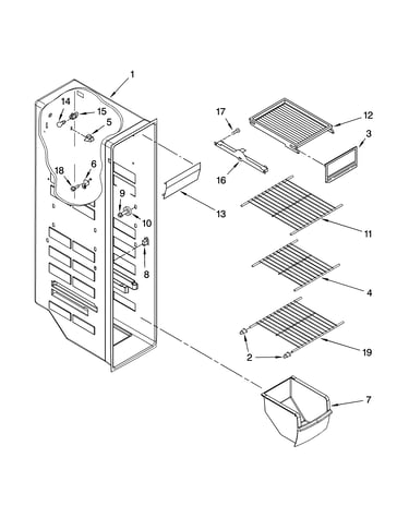 Freezer liner parts