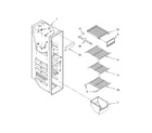 Whirlpool ED5LHEXTD10 freezer liner parts diagram