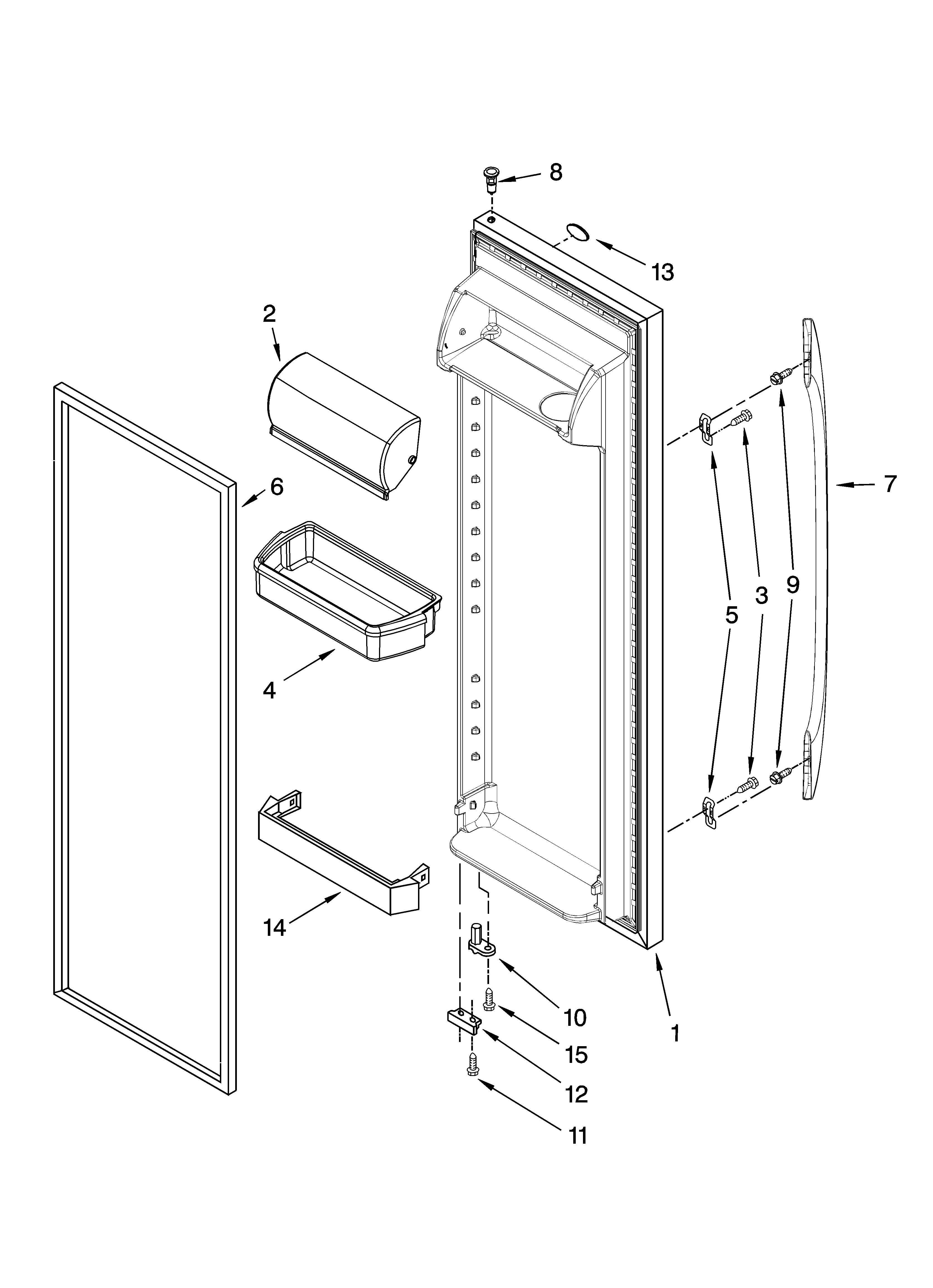 Refrigerator door parts