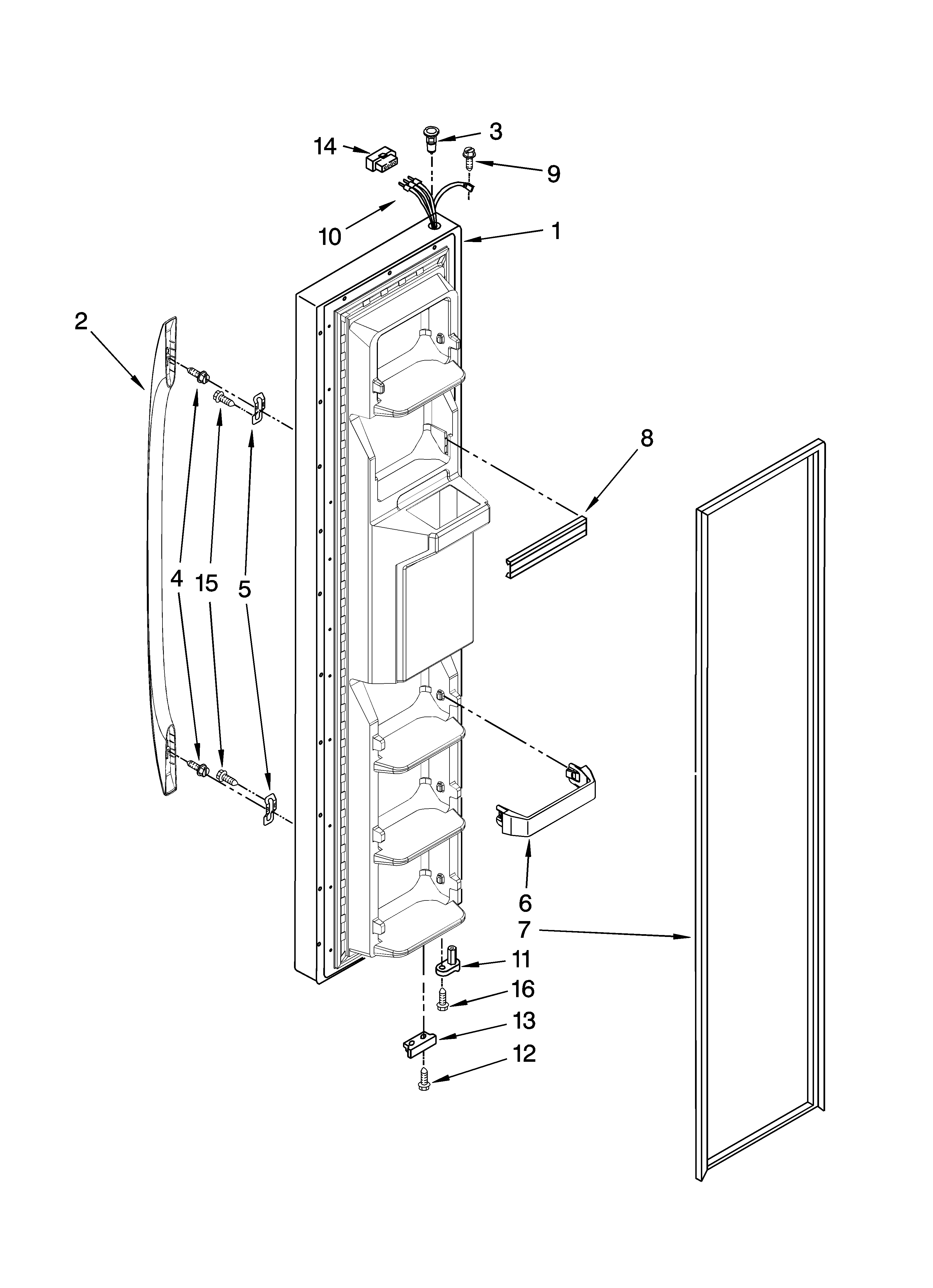 Freezer door parts